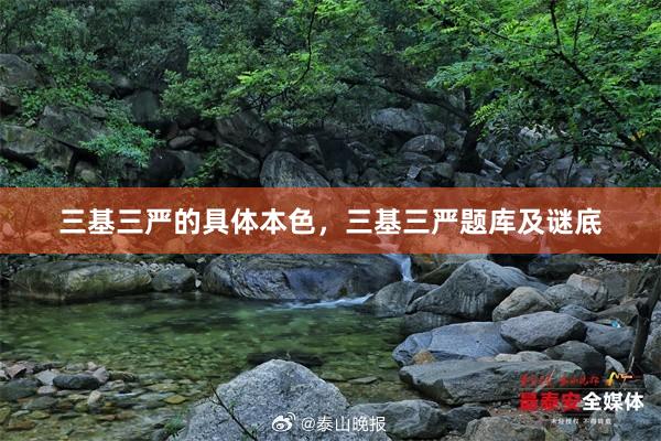 三基三严的具体本色，三基三严题库及谜底