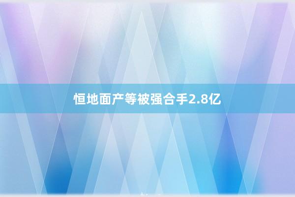 恒地面产等被强合手2.8亿